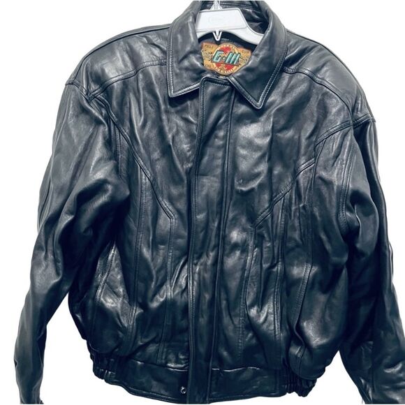 Global Identity Men’s Leather Jacket Size 2XL Black EUC - Picture 2 of 11